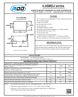 5.0SMDJ54A Datasheet PDF Jiangsu Yutai Electronics Co., Ltd