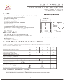 LL5818 Datasheet PDF Jiangsu Yutai Electronics Co., Ltd