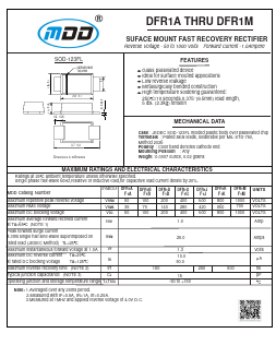 DFR1A Datasheet PDF Jiangsu Yutai Electronics Co., Ltd