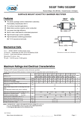 SS35F Datasheet PDF Jiangsu Yutai Electronics Co., Ltd