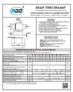 SK52F Datasheet PDF Jiangsu Yutai Electronics Co., Ltd