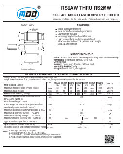 RS2AW Datasheet PDF Jiangsu Yutai Electronics Co., Ltd