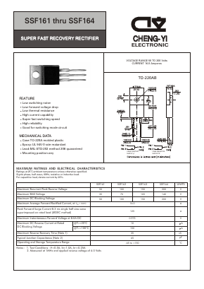 SSF163 Datasheet PDF CHENG-YI ELECTRONIC CO., LTD.