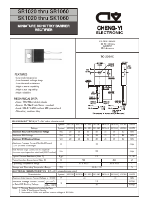 SR1060 Datasheet PDF CHENG-YI ELECTRONIC CO., LTD.