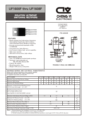 UF1602F Datasheet PDF CHENG-YI ELECTRONIC CO., LTD.