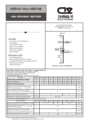 HER107 Datasheet PDF CHENG-YI ELECTRONIC CO., LTD.