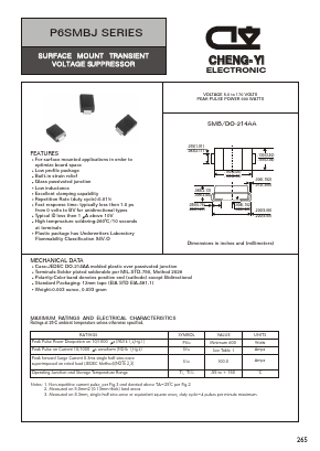 P6SMBJ43CA Datasheet PDF CHENG-YI ELECTRONIC CO., LTD.