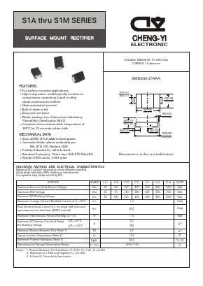 S1A Datasheet PDF CHENG-YI ELECTRONIC CO., LTD.