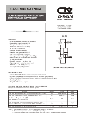 SA90A Datasheet PDF CHENG-YI ELECTRONIC CO., LTD.
