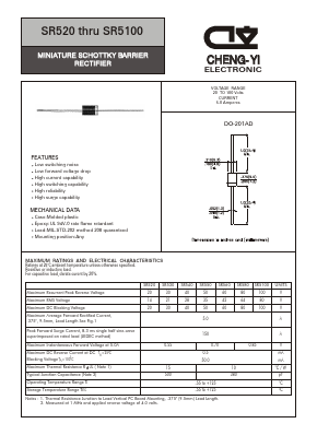 SR520 Datasheet PDF CHENG-YI ELECTRONIC CO., LTD.