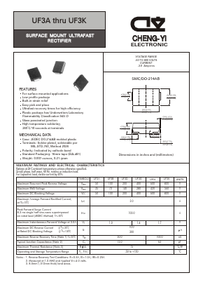 UF3G Datasheet PDF CHENG-YI ELECTRONIC CO., LTD.