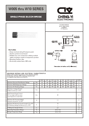 W005 Datasheet PDF CHENG-YI ELECTRONIC CO., LTD.