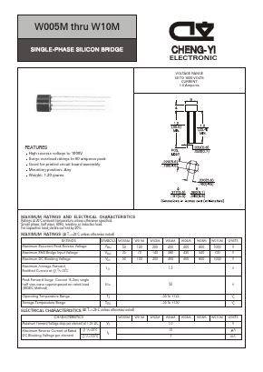W08M Datasheet PDF CHENG-YI ELECTRONIC CO., LTD.