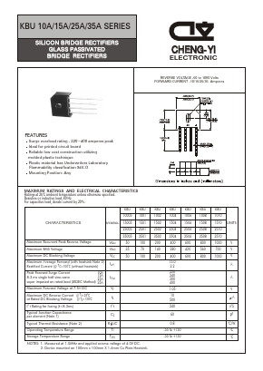 KBU3508 Datasheet PDF CHENG-YI ELECTRONIC CO., LTD.