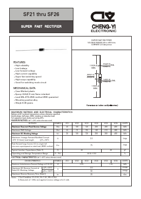 SF25 Datasheet PDF CHENG-YI ELECTRONIC CO., LTD.