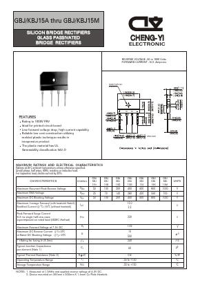 GBJ15A Datasheet PDF CHENG-YI ELECTRONIC CO., LTD.
