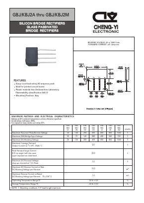 KBJ2A Datasheet PDF CHENG-YI ELECTRONIC CO., LTD.