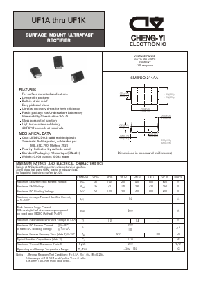 UF1D Datasheet PDF CHENG-YI ELECTRONIC CO., LTD.