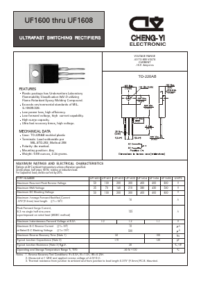 UF1606 Datasheet PDF CHENG-YI ELECTRONIC CO., LTD.