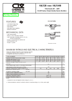 SK53B Datasheet PDF CHENG-YI ELECTRONIC CO., LTD.