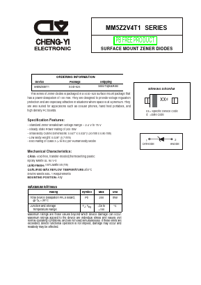 MM5Z2V4T1 Datasheet PDF CHENG-YI ELECTRONIC CO., LTD.