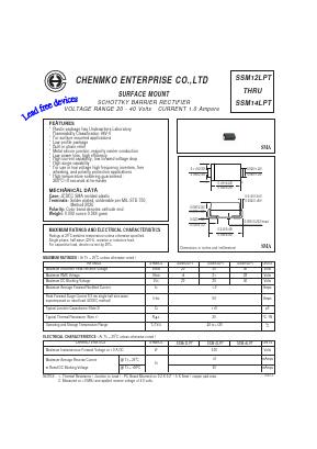 SSM14LPT Datasheet PDF CHENMKO CO., LTD.