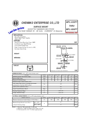 MPL1035PT Datasheet PDF CHENMKO CO., LTD.