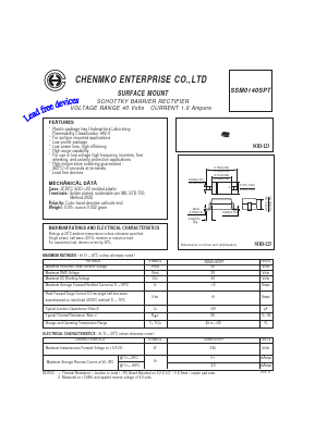 SSM0140SPT Datasheet PDF CHENMKO CO., LTD.