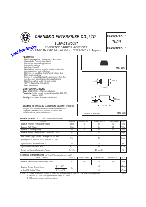 SSM5819SAPT Datasheet PDF CHENMKO CO., LTD.