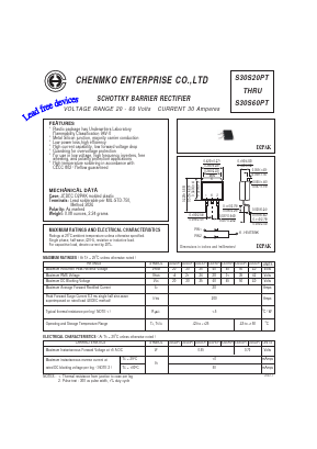 S30S35PT Datasheet PDF CHENMKO CO., LTD.