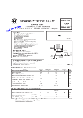 SSM5817SPT Datasheet PDF CHENMKO CO., LTD.