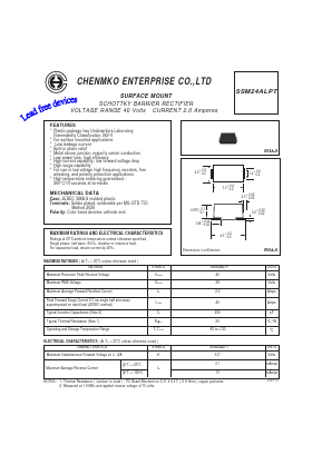 SSM24ALPT Datasheet PDF CHENMKO CO., LTD.