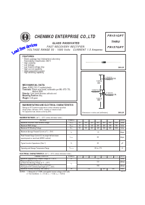 FR151GPT Datasheet PDF CHENMKO CO., LTD.