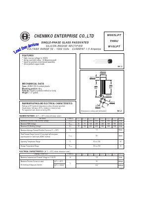 W005LPT Datasheet PDF CHENMKO CO., LTD.