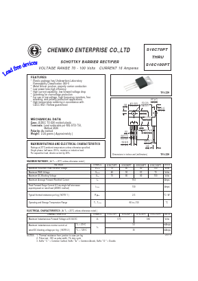 S16C80PT Datasheet PDF CHENMKO CO., LTD.