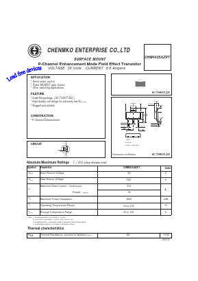 CHM4435AZPT Datasheet PDF CHENMKO CO., LTD.