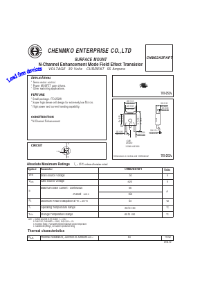 CHM62A3PAPT Datasheet PDF CHENMKO CO., LTD.