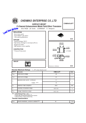 CHM9424JPT Datasheet PDF CHENMKO CO., LTD.