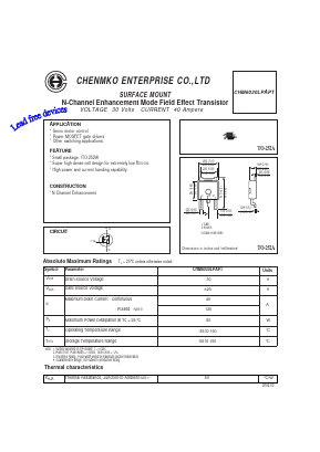 CHM6030LPAPT Datasheet PDF CHENMKO CO., LTD.