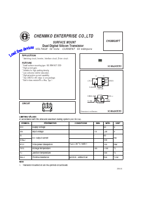 CHUMG9PT Datasheet PDF CHENMKO CO., LTD.