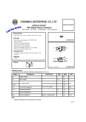 CHDTA124XUPT Datasheet PDF CHENMKO CO., LTD.