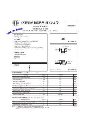 1SS355PT Datasheet PDF CHENMKO CO., LTD.