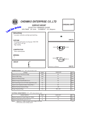 CH520G-30PT Datasheet PDF CHENMKO CO., LTD.
