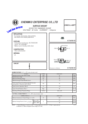 CH651L-40PT Datasheet PDF CHENMKO CO., LTD.