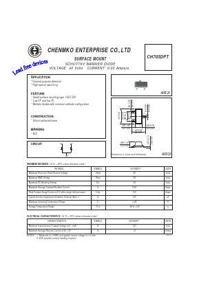 CH705DPT Datasheet PDF CHENMKO CO., LTD.