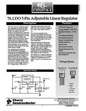 CS5257A-1 Datasheet PDF Cherry semiconductor