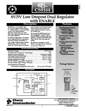CS8164YTHA5 Datasheet PDF Cherry semiconductor