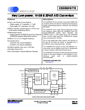 CS5505-ASZ Datasheet PDF Cirrus Logic
