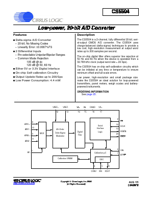 CS5504-BP Datasheet PDF Cirrus Logic