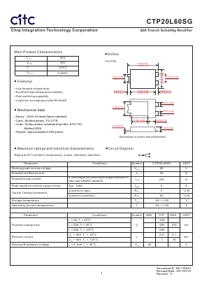 CTP20L60SG Datasheet PDF Chip Integration Technology Corporation
